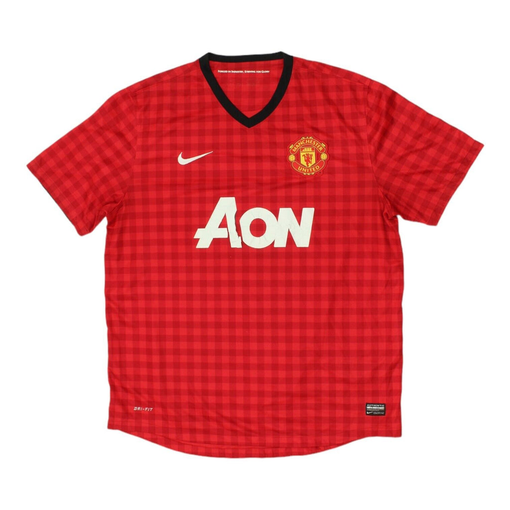 Manchester United 12/13 Mens Nike Home Shirt | Vintage Football Premier League | Vintage Messina Hembry | Thrift | Second-Hand Messina Hembry | Used Clothing | Messina Hembry 