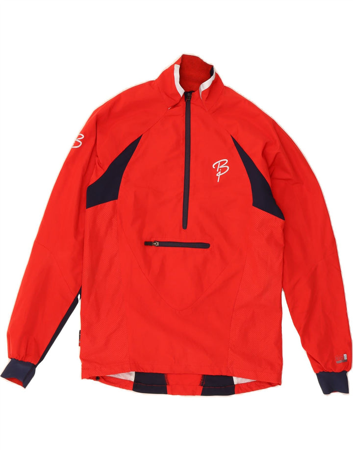 ODLO Mens Zip Neck Pullover Tracksuit Top Medium Red Colourblock Polyester Vintage Odlo and Second-Hand Odlo from Messina Hembry 