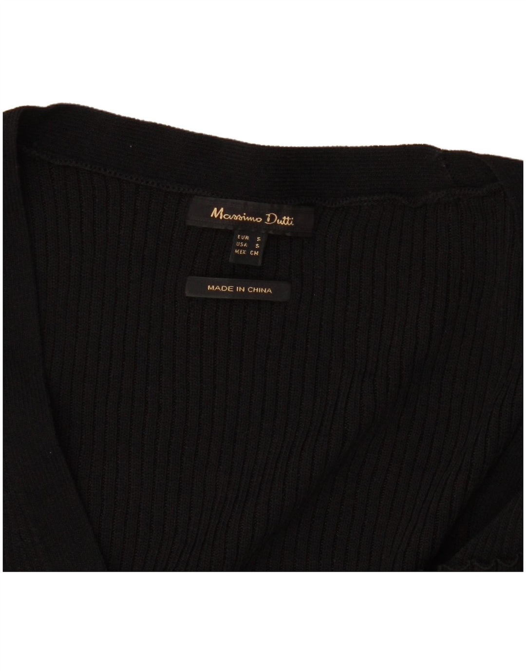 Massimo Dutti Womens Cardigan Sweater UK 8 Small Black