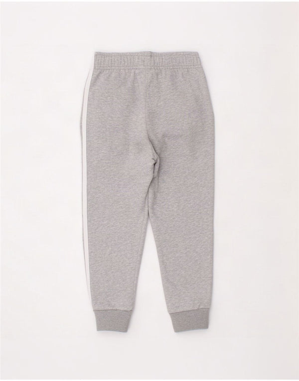 Adidas Boys Tracksuit Trousers Joggers 3-4 Years Grey Flecked Cotton