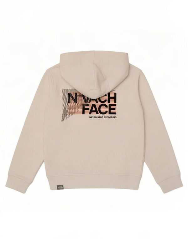 The North Face Boys Graphic Hoodie Jumper 11-12 Years Large White Cotton