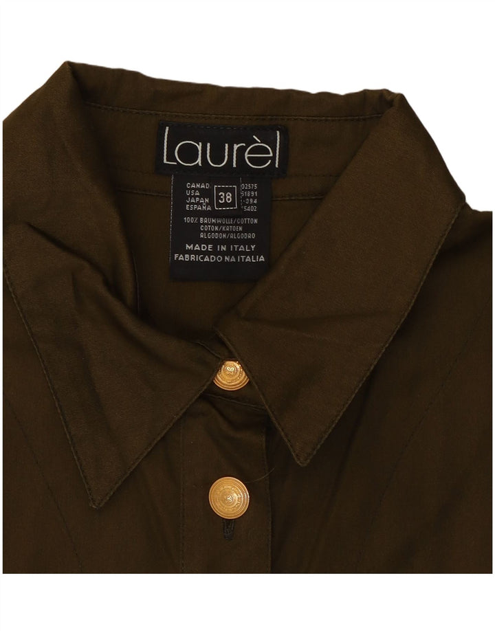 Laurel Womens Oversized Shirt EU 38 XS Khaki Cotton