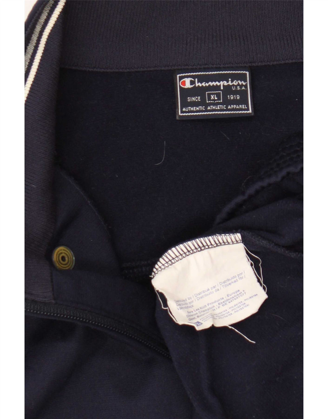 Champion Mens Tracksuit Top Jacket XL Navy Blue Polyester