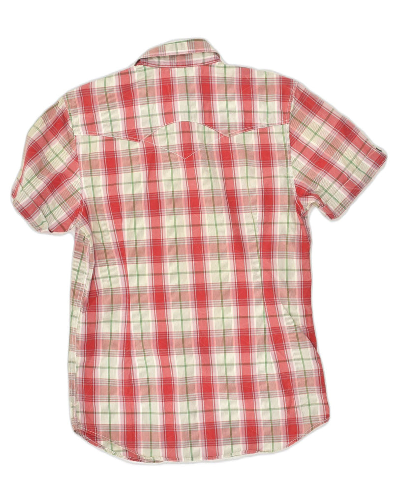 LEVI'S Mens Short Sleeve Shirt Small Red Check Cotton | Vintage Levi's | Thrift | Second-Hand Levi's | Used Clothing | Messina Hembry 