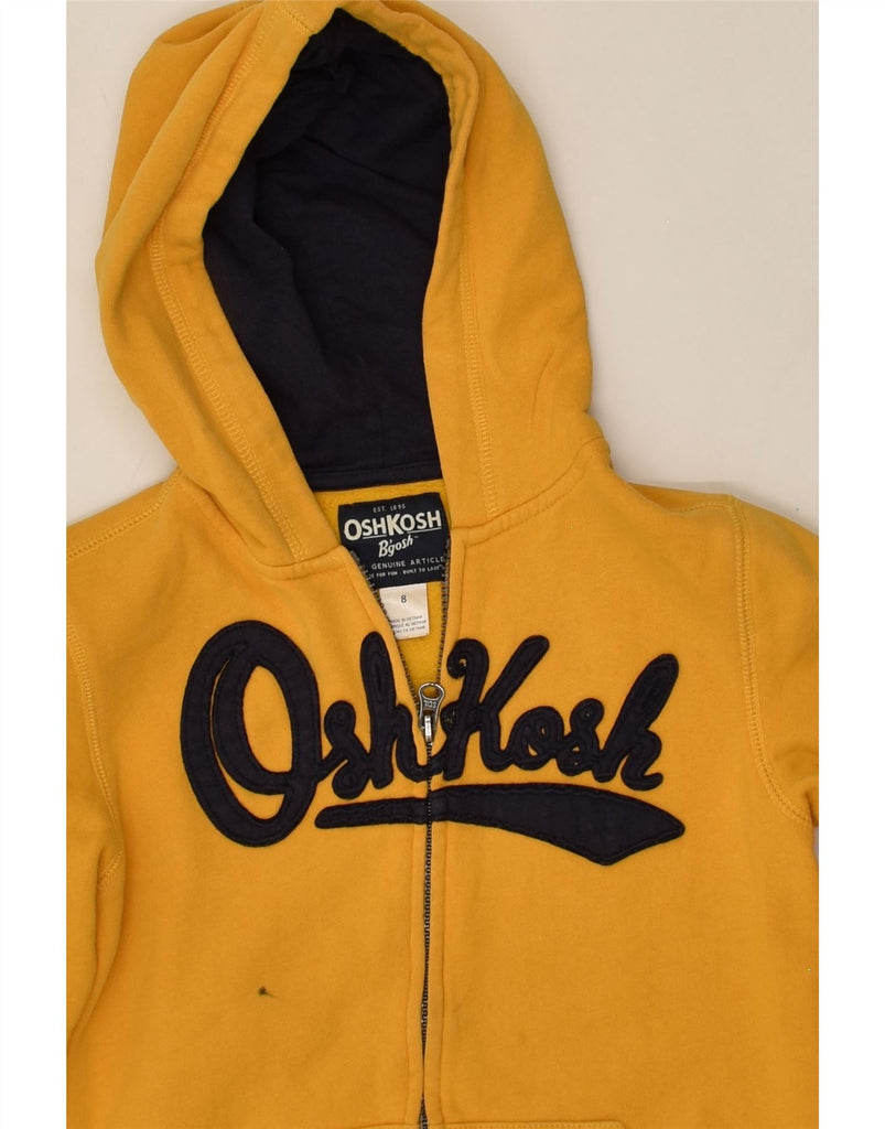 OSH KOSH Boys Graphic Zip Hoodie Sweater 7-8 Years Yellow Cotton | Vintage Osh Kosh | Thrift | Second-Hand Osh Kosh | Used Clothing | Messina Hembry 