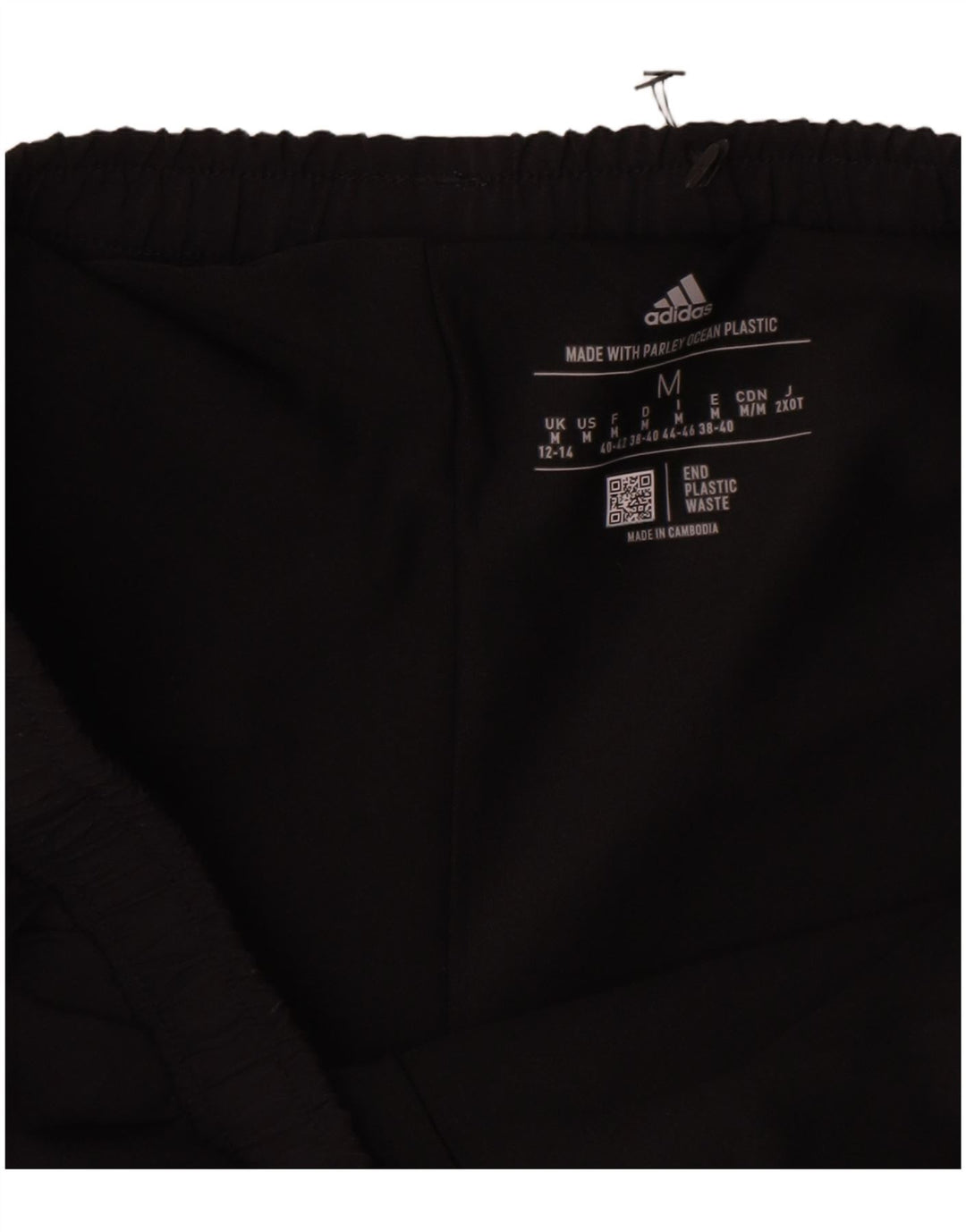 Adidas Womens Sport Shorts UK 12/14 Medium Black Polyester