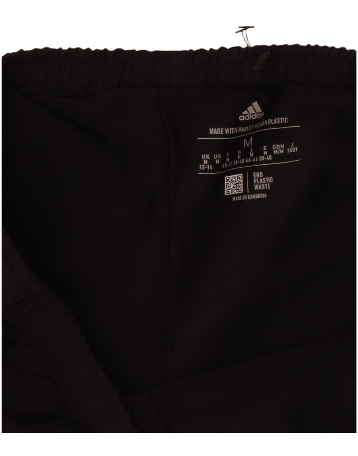 Adidas Womens Sport Shorts UK 12/14 Medium Black Polyester
