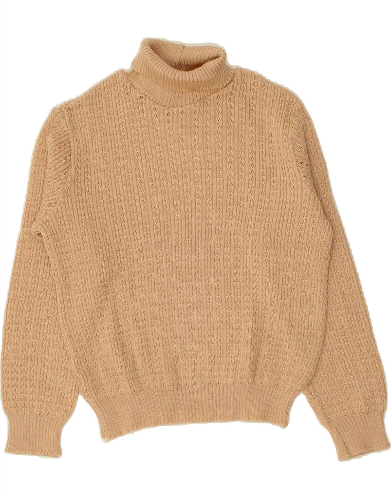 VINTAGE Womens Roll Neck Jumper Sweater UK 10 Small Beige | Vintage Vintage | Thrift | Second-Hand Vintage | Used Clothing | Messina Hembry 