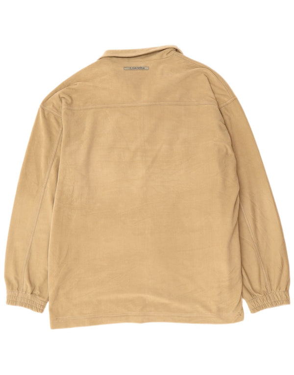 Diadora Mens Tracksuit Top Jacket UK 44 XL Beige