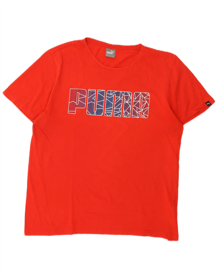 Puma Mens Graphic T-Shirt Top XL Red Cotton
