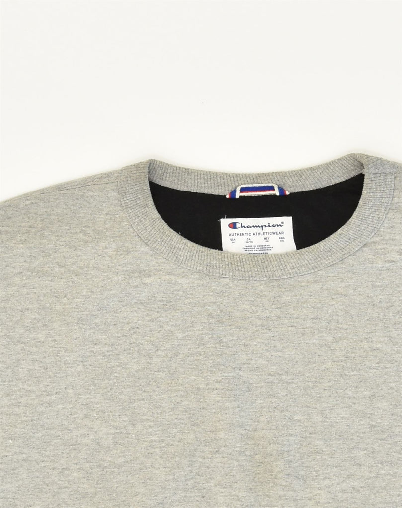 CHAMPION Mens Sweatshirt Jumper XL Grey Cotton | Vintage Champion | Thrift | Second-Hand Champion | Used Clothing | Messina Hembry 