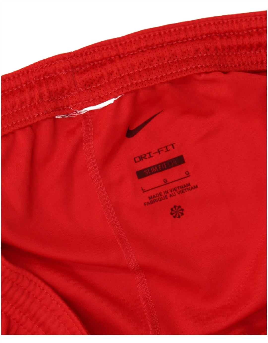 NIKE Mens Dri Fit Slim Fit Sport Shorts Large  Red Colourblock