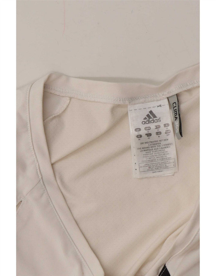 Adidas Womens Clima 365 T-Shirt Top UK 10 Small White Polyester