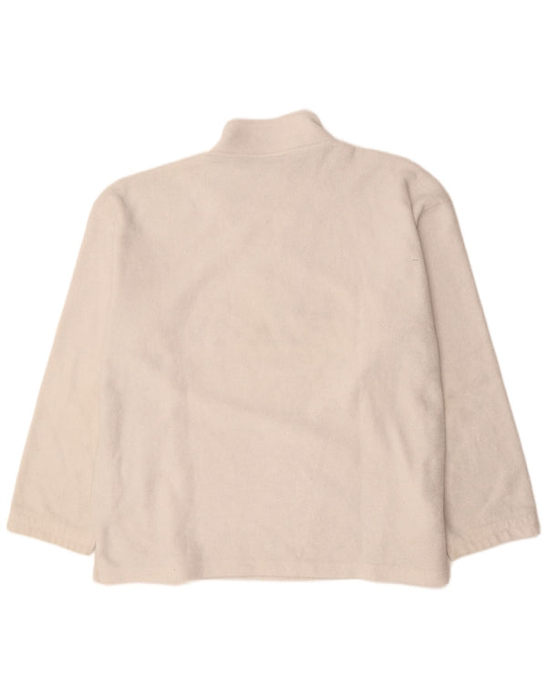 Fila Mens Graphic Zip Neck Fleece Jumper 2XL Off White Polyester