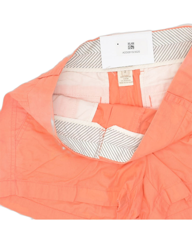 J. CREW Womens Broken In Chino Shorts US 2 XS W30 Orange Cotton | Vintage J. Crew | Thrift | Second-Hand J. Crew | Used Clothing | Messina Hembry 