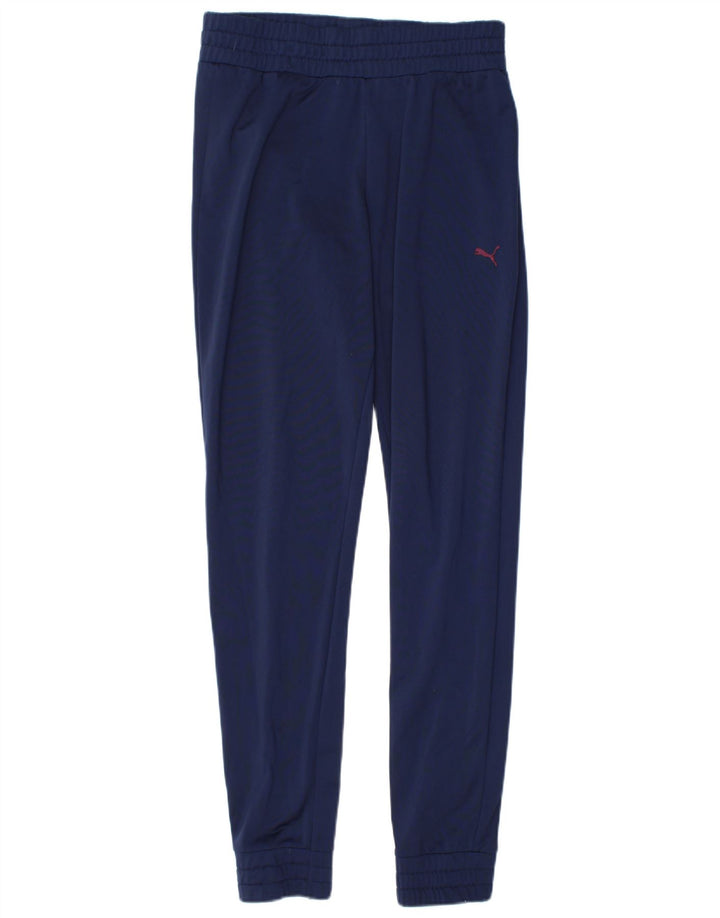 Puma Womens Tracksuit Trousers Joggers UK 10 Small Navy Blue Polyester