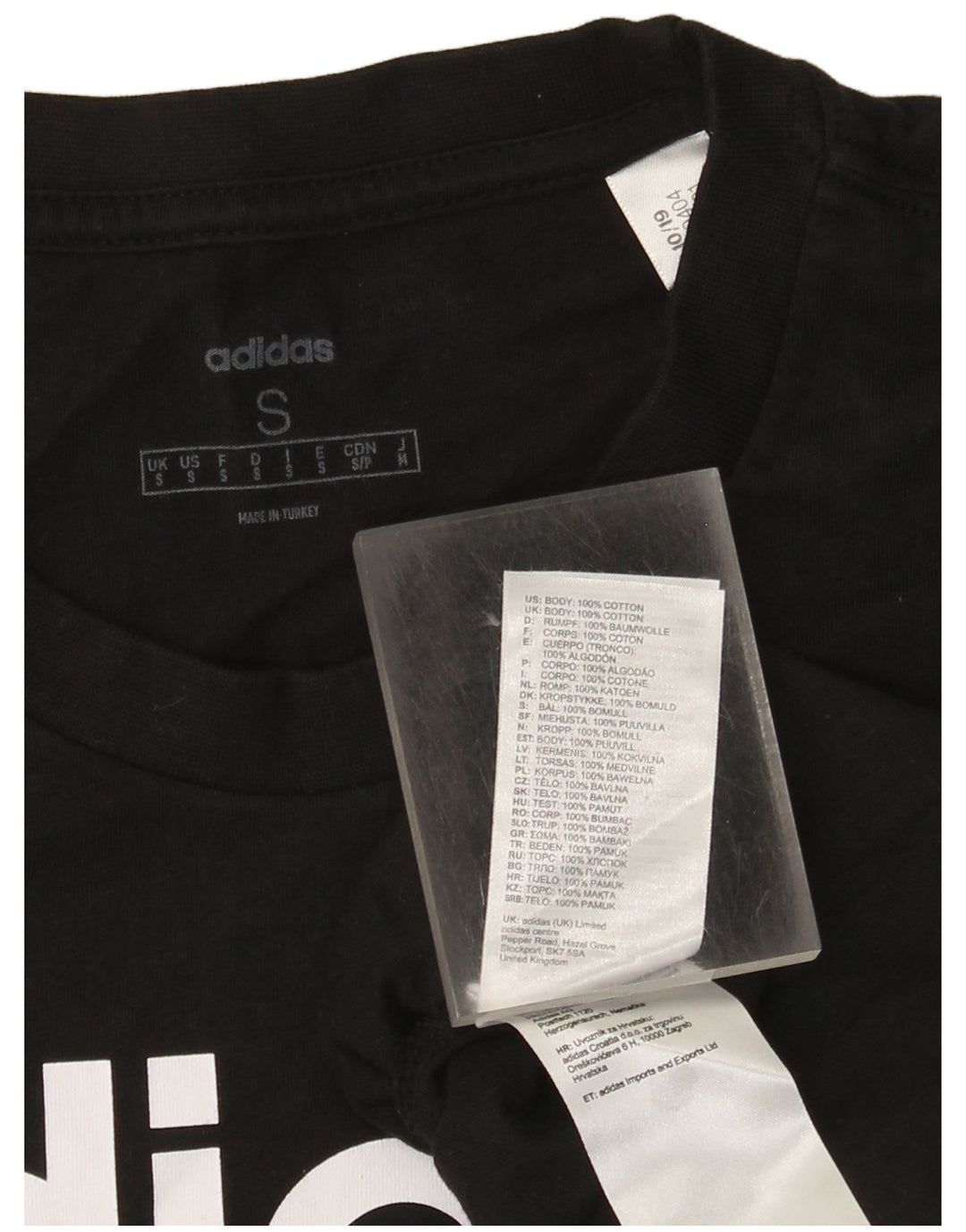 Adidas Mens Graphic T-Shirt Top Small Black Cotton