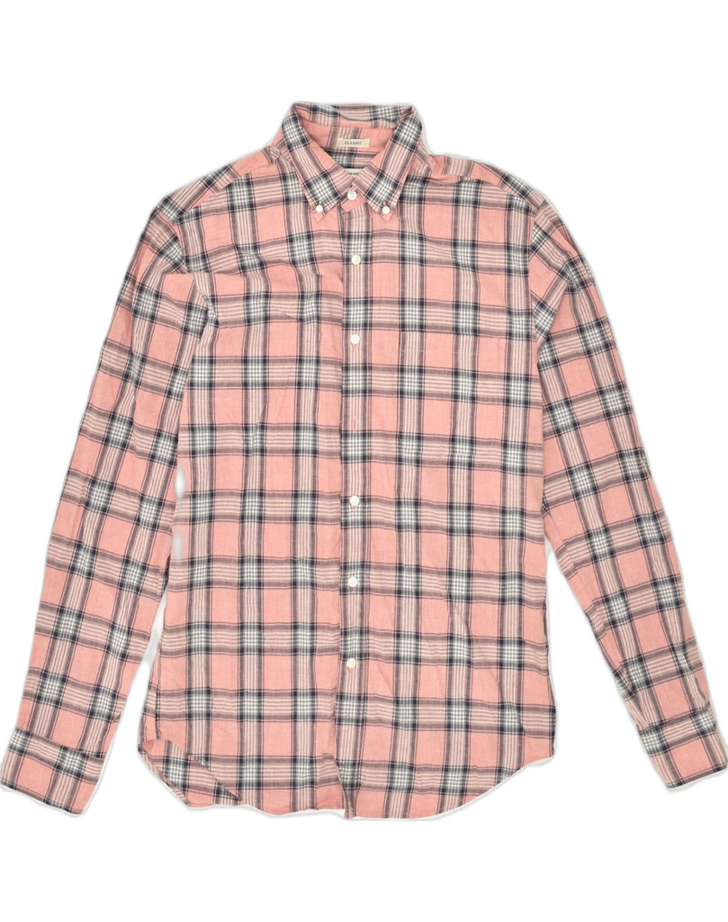 J. CREW Mens Classic Fit Shirt Small Pink Check Cotton | Vintage J. Crew | Thrift | Second-Hand J. Crew | Used Clothing | Messina Hembry 