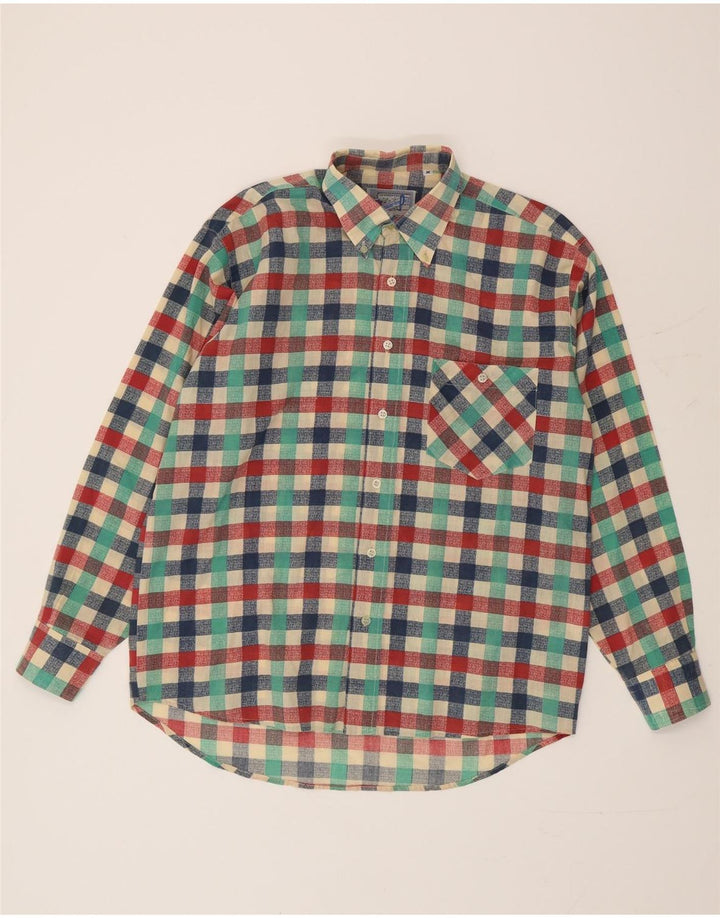 Vintage Mens Shirt Medium Multicoloured Check