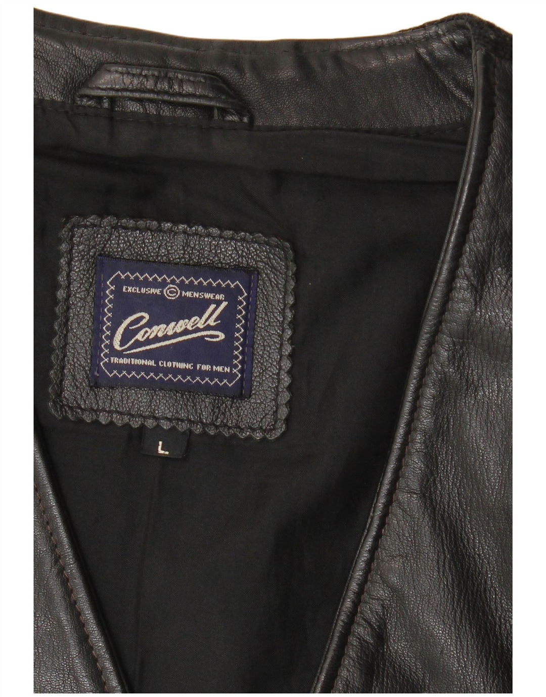 Conwell Womens Leather Waistcoat UK 16 Large Black Leather