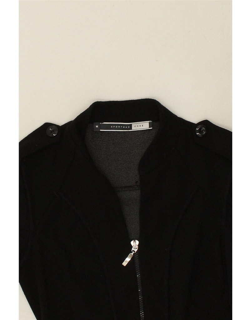 SPORTMAX Womens Military Sheath Dress UK 14 Medium Black Polyester | Vintage Sportmax | Thrift | Second-Hand Sportmax | Used Clothing | Messina Hembry 