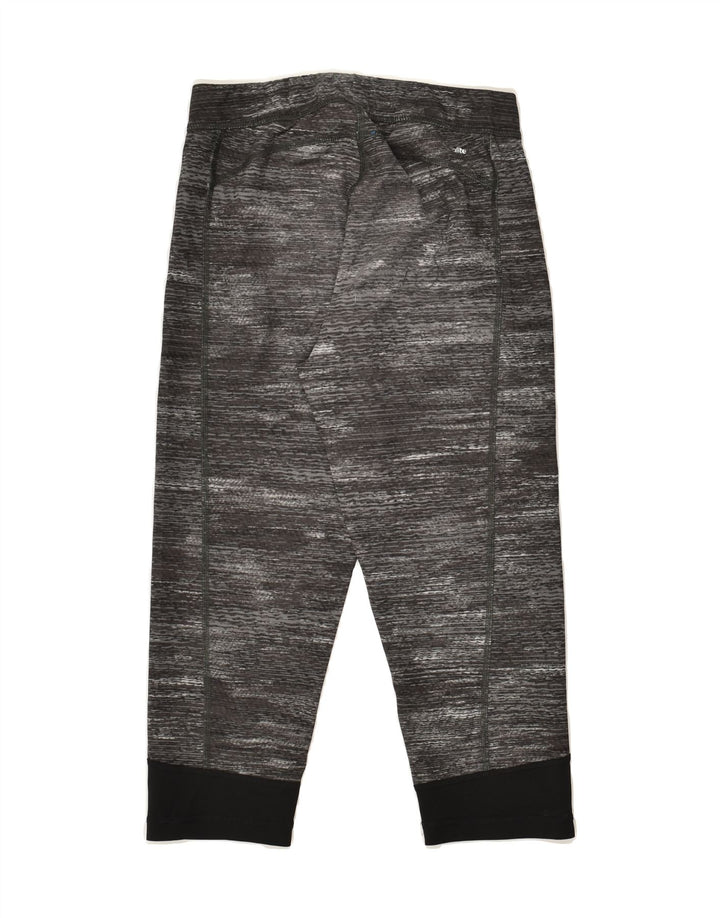 ADIDAS Womens Capri Leggings UK 8-10 Small Grey Flecked Polyester | Vintage Adidas | Thrift | Second-Hand Adidas | Used Clothing | Messina Hembry 