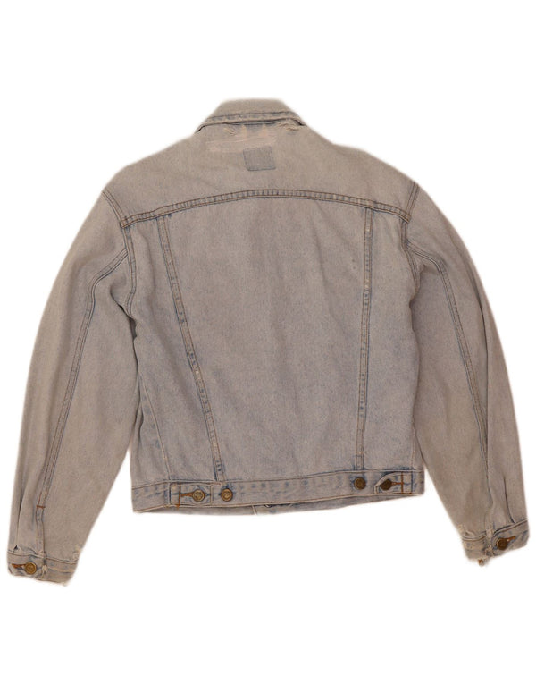 Lee Womens Denim Jacket UK 14 Medium Blue