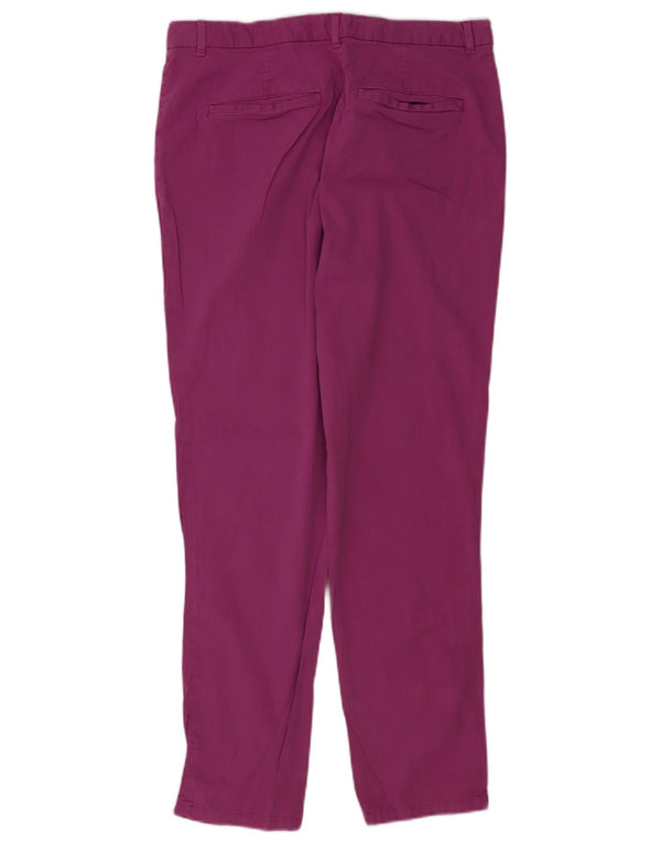 Marks & Spencer Womens Slim Chino Trousers UK 12 MediumW30 L30 Purple