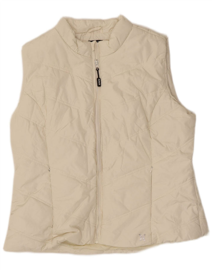 Hurley Womens Padded Gilet UK 18 XL Off White Polyester