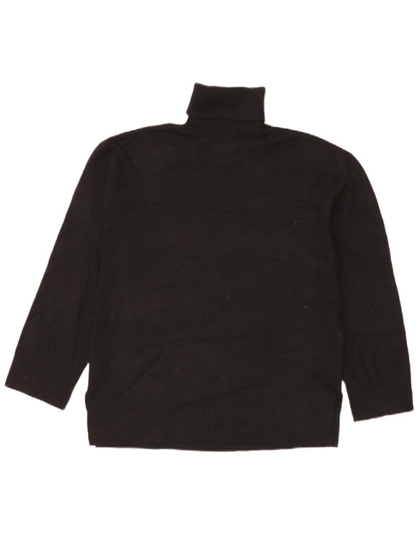 Marks & Spencer Womens Roll Neck Jumper Sweater UK 14 Medium Black