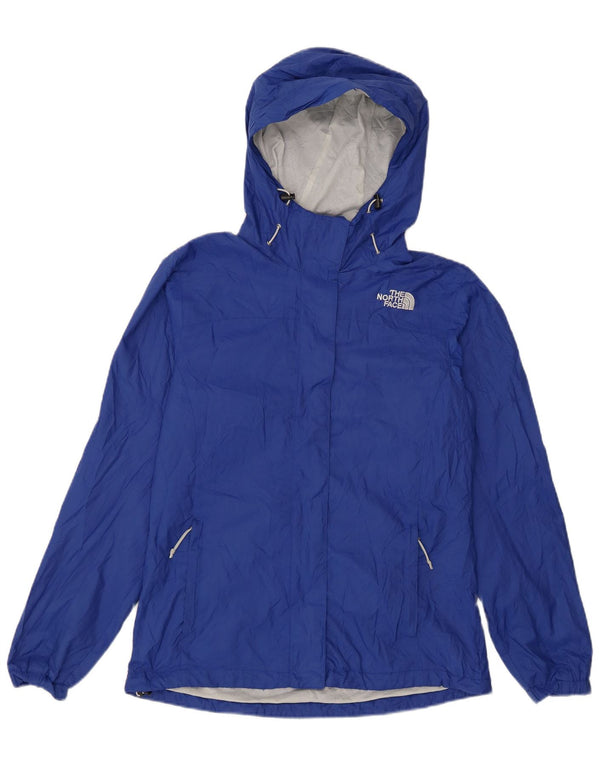 The North Face Womens Hooded Oversized Rain Jacket UK 10 Small Blue