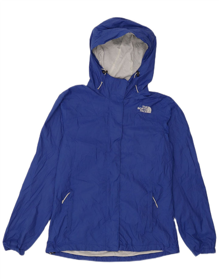 The North Face Womens Hooded Oversized Rain Jacket UK 10 Small Blue