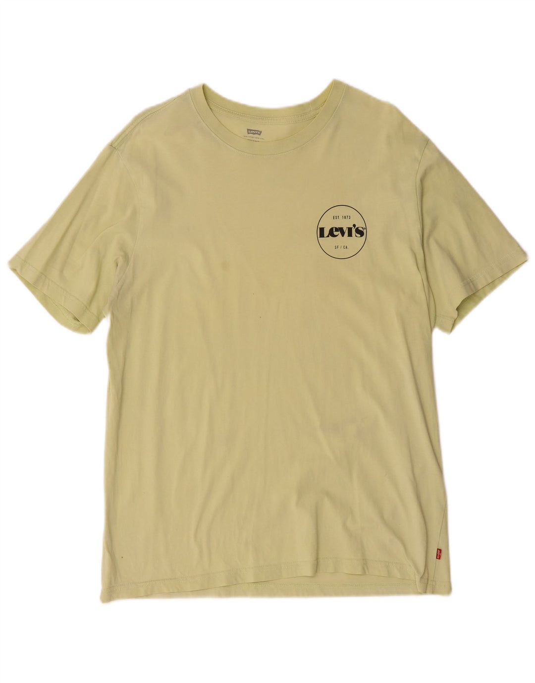 Levi's Mens Relaxed T-Shirt Top Medium Yellow Cotton