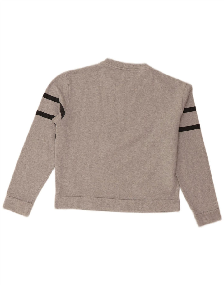 Emporio Armani Womens Crop Sweatshirt Jumper IT 44 Medium Grey Flecked