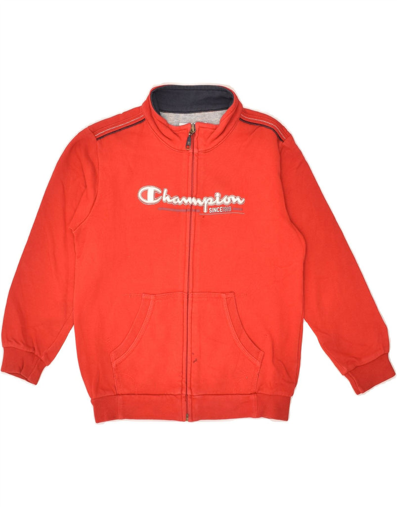 CHAMPION Boys Graphic Tracksuit Top Jacket 5-6 Years XS Red Cotton | Vintage Champion | Thrift | Second-Hand Champion | Used Clothing | Messina Hembry 