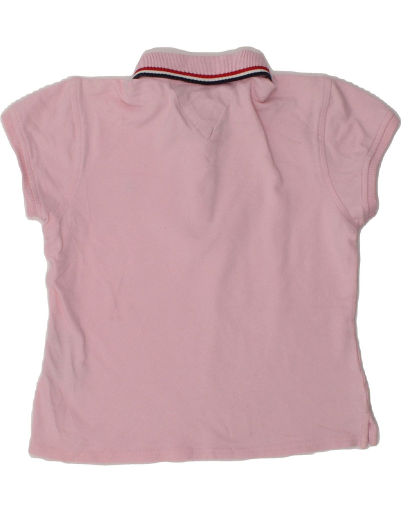 TOMMY HILFIGER Girls Polo Shirt 9-10 Years Small  Pink Cotton | Vintage Tommy Hilfiger | Thrift | Second-Hand Tommy Hilfiger | Used Clothing | Messina Hembry 