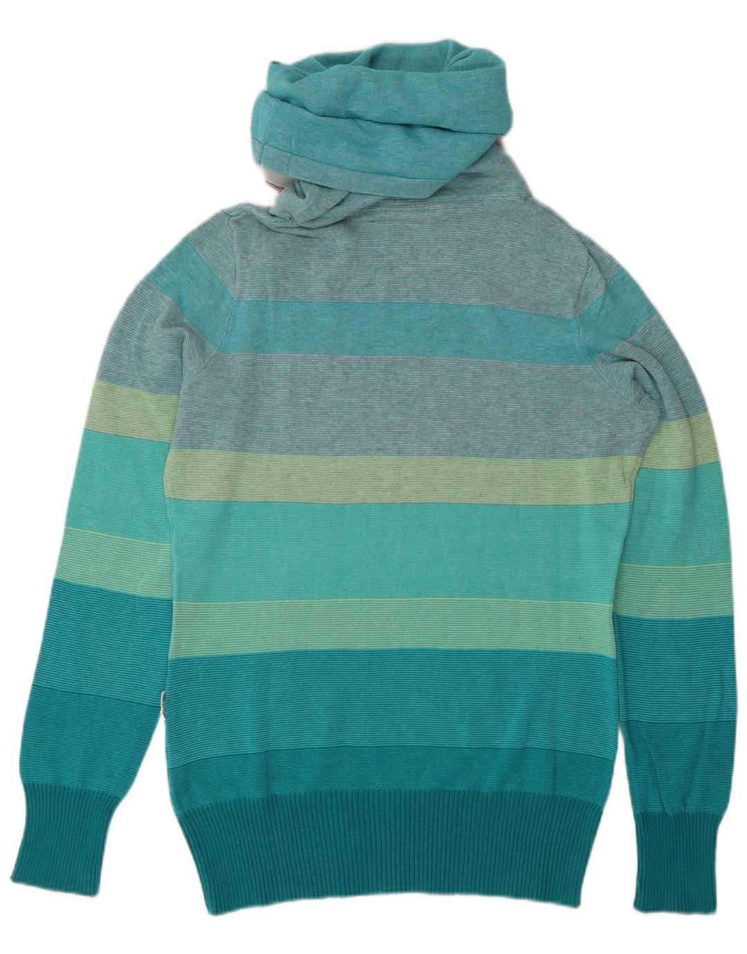 Kappa Mens Roll Neck Jumper Sweater Medium Blue Striped Cotton