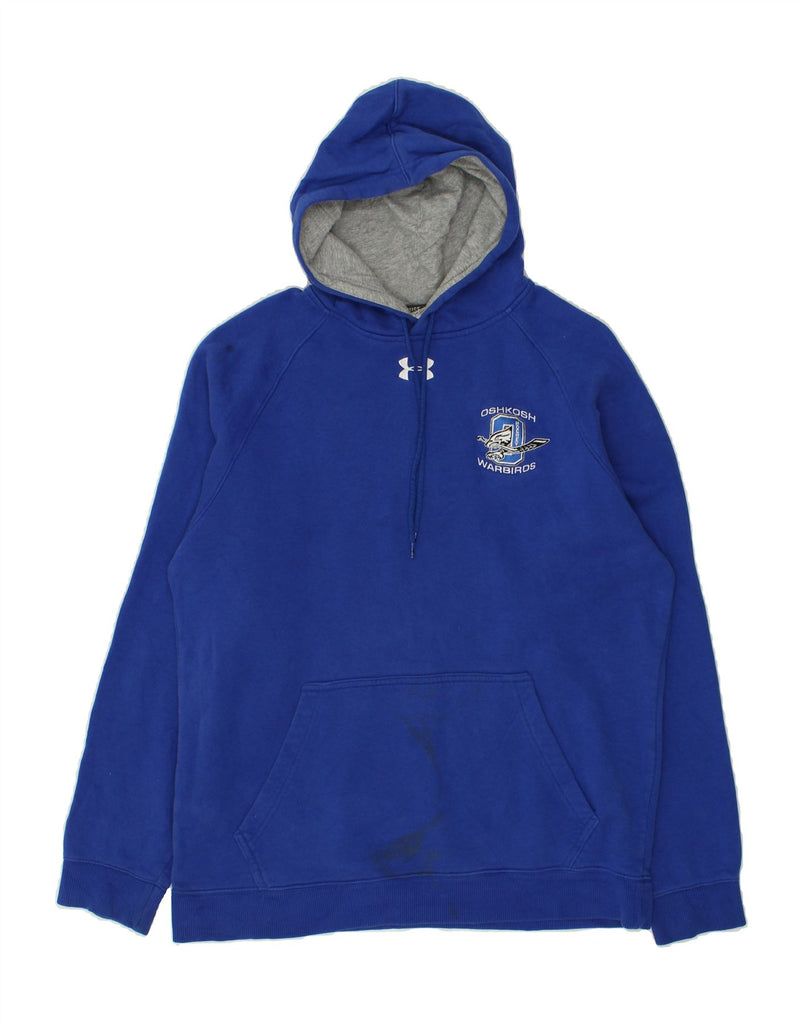 UNDER ARMOUR Mens Graphic Hoodie Jumper Medium Blue Cotton | Vintage Under Armour | Thrift | Second-Hand Under Armour | Used Clothing | Messina Hembry 