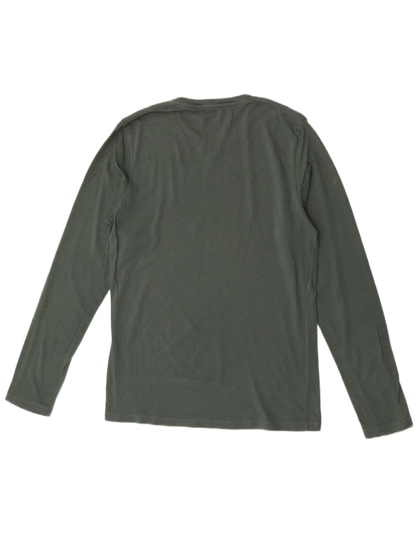 Rifle Mens Top Long Sleeve Small Green Cotton