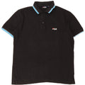 Fila Mens Polo Shirt IT 50 Medium Black Cotton