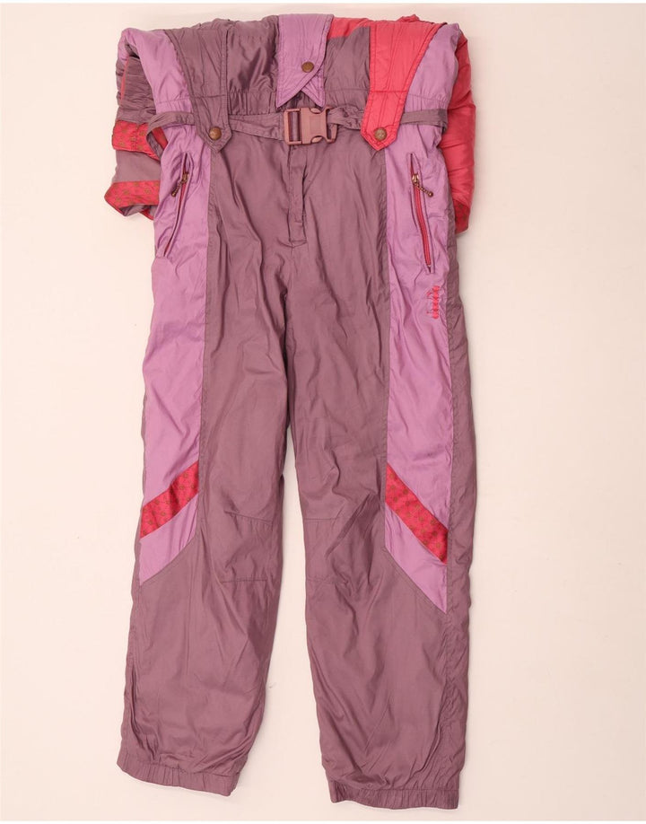 Diadora Womens Ski Jumpsuit UK 10 Small Purple Colourblock Polyester