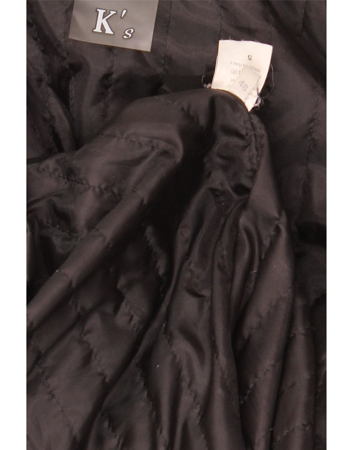 K'S Womens Leather Jacket IT 48 XL Black