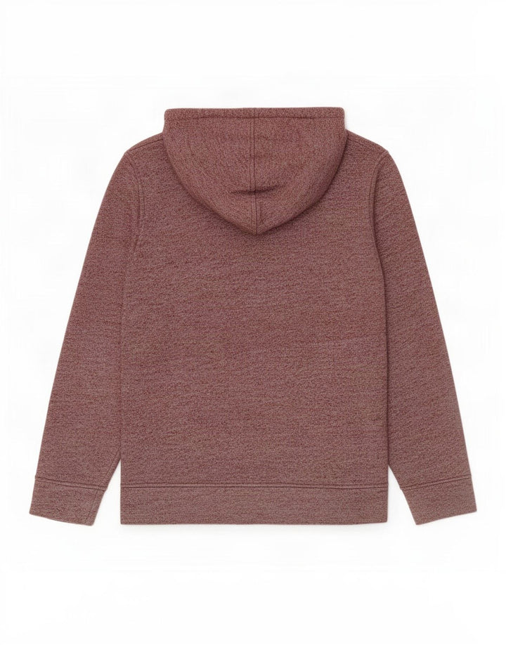 Jack & Jones Mens Graphic Hoodie Jumper Medium Burgundy Flecked Polyester