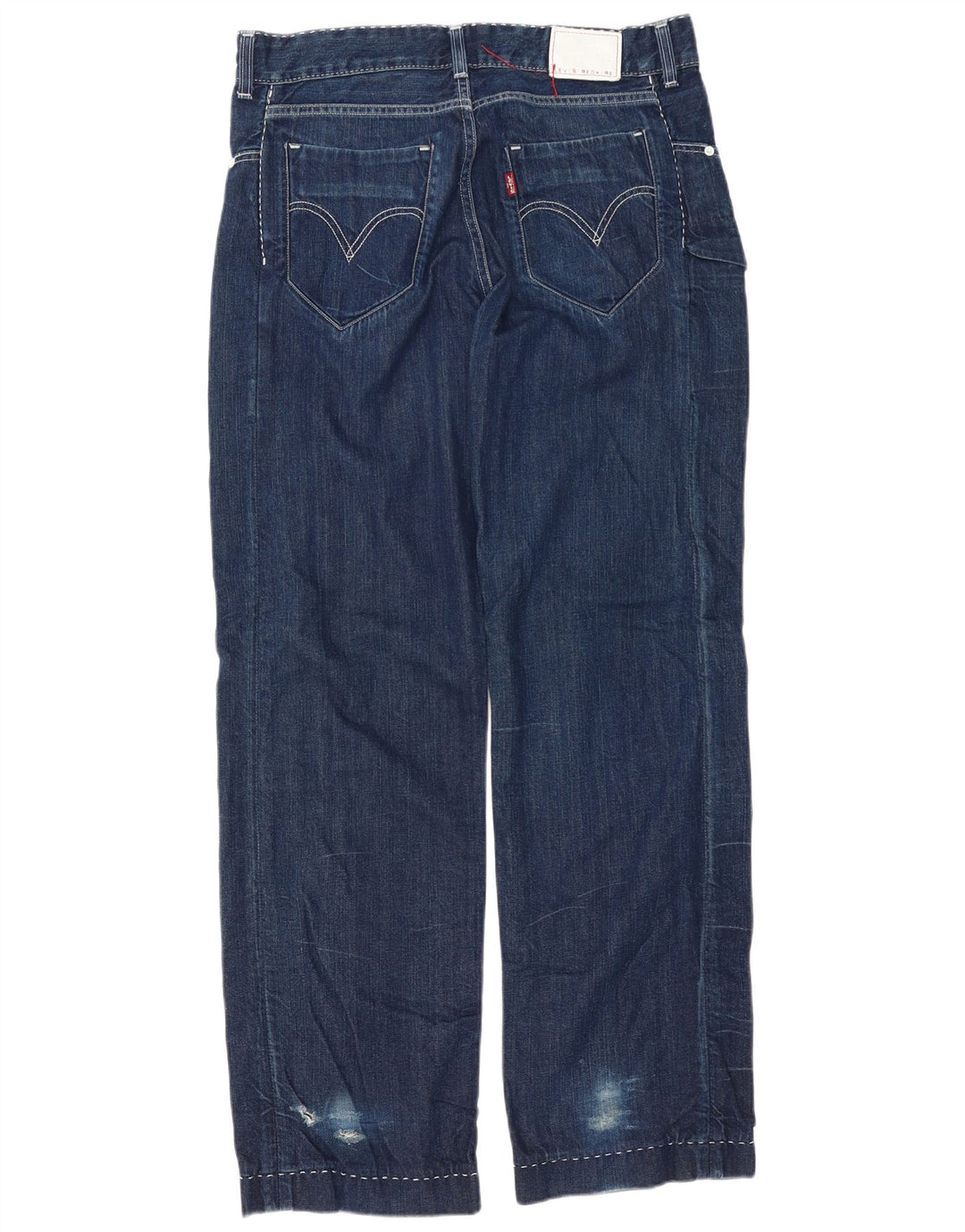 Levi's Mens Straight Jeans W34 L34 Navy Blue Cotton