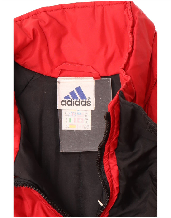 ADIDAS Mens Loose Fit Padded Coat UK 40/42 Medium Black Colourblock