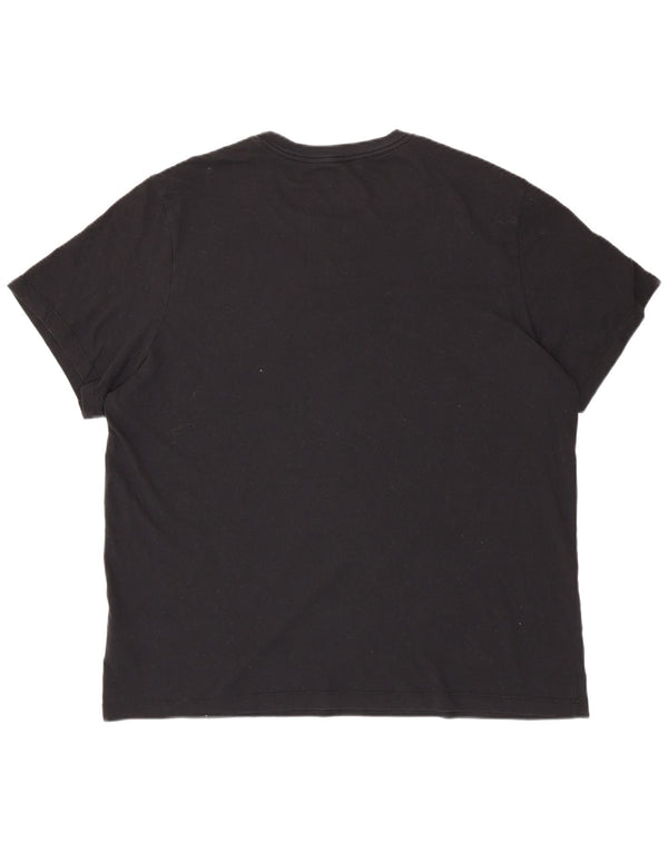 NIKE Mens Dri Fit T-Shirt Top 2XL Black Cotton