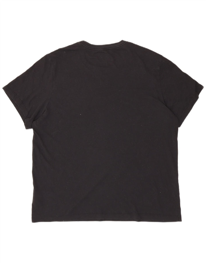 NIKE Mens Dri Fit T-Shirt Top 2XL Black Cotton