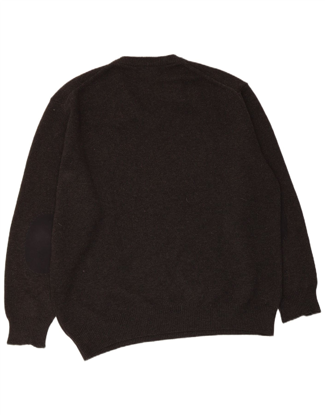 Fred Perry Mens V-Neck Jumper Sweater Large Grey Wool