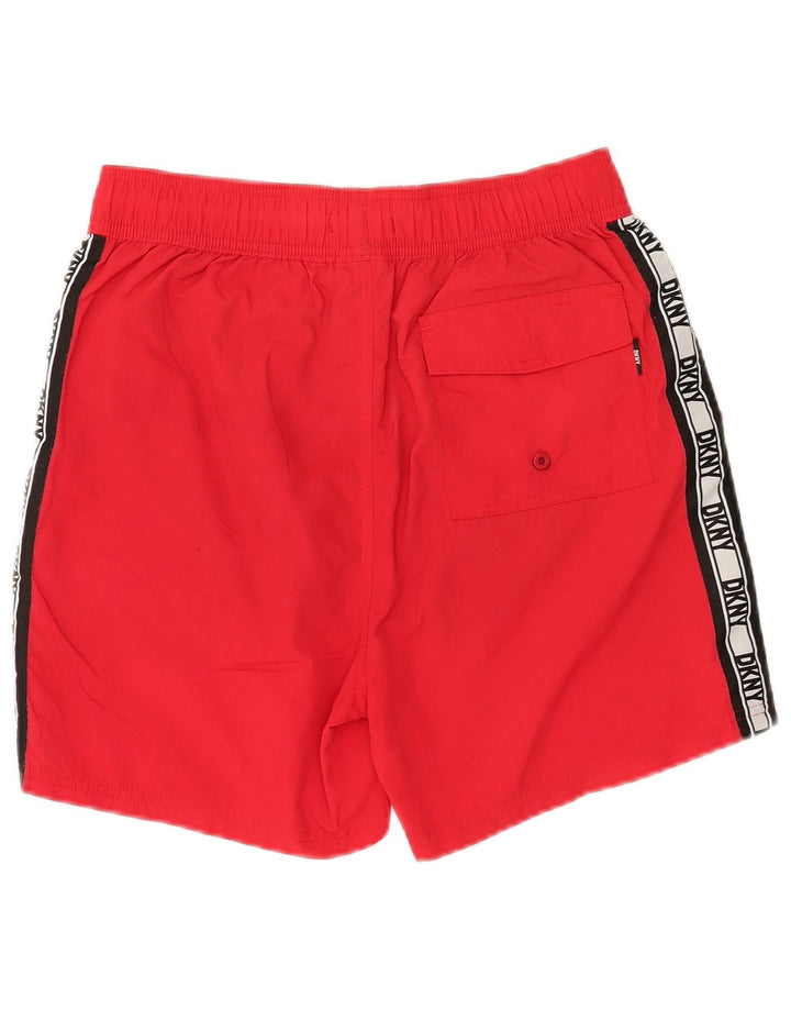 Dkny Mens Graphic Swimming Shorts Small  Red Polyamide