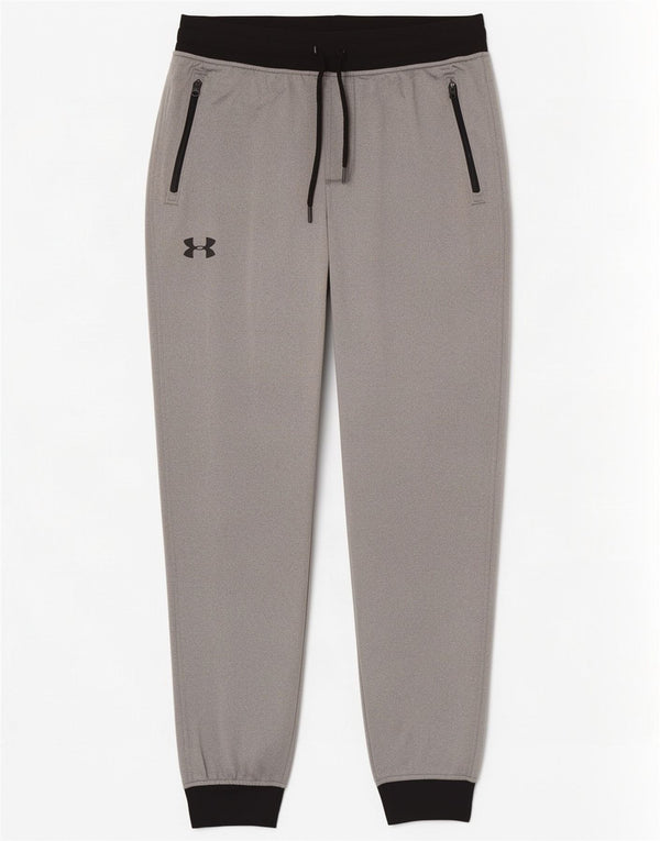 Under Armour Mens Tracksuit Trousers Joggers Large Grey Colourblock